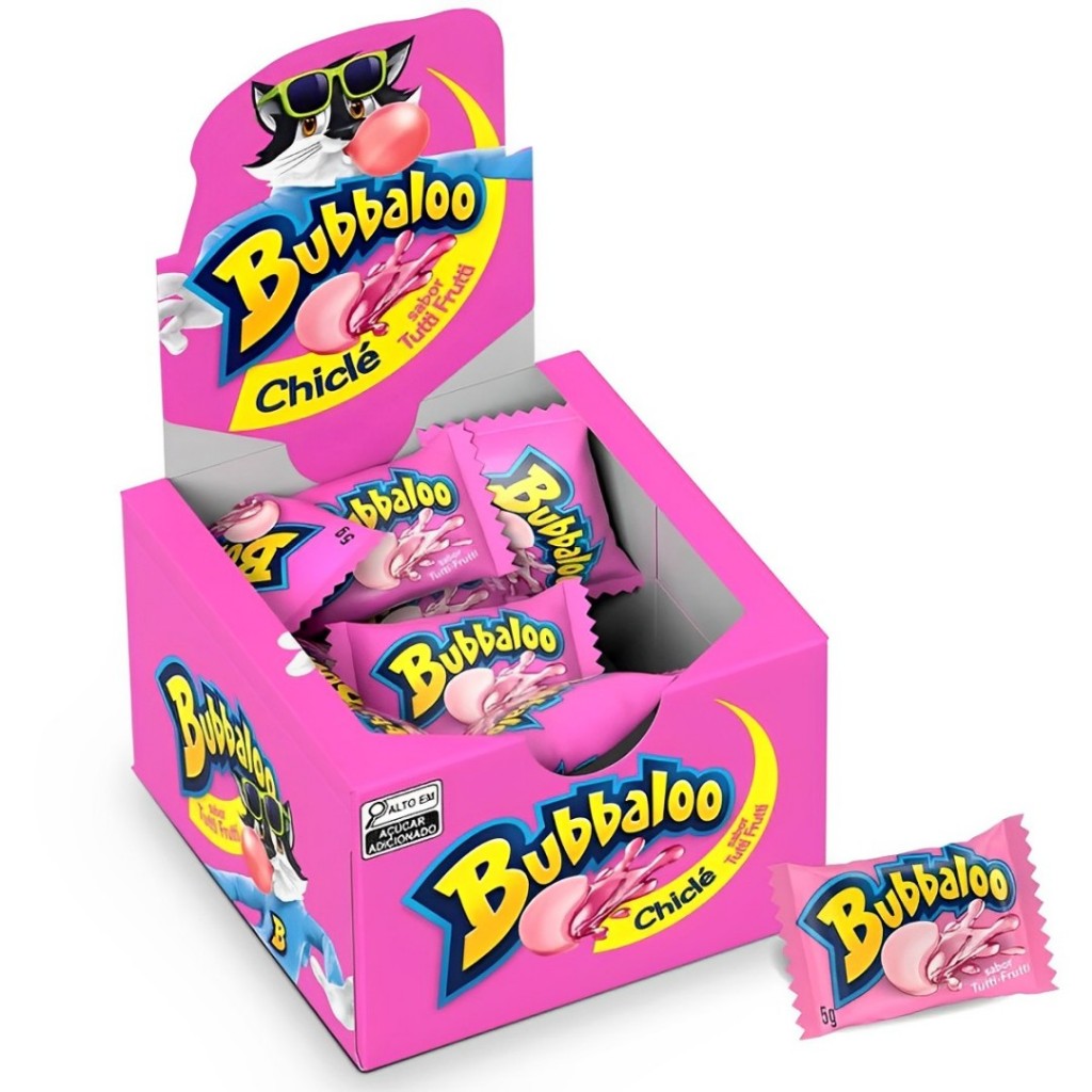 Chiclete Bubbaloo Tutti-frutti 60 Unidades Caixa Adams Chiclete Bubbaloo Tutti-frutti 60 Unidades Caixa Adams