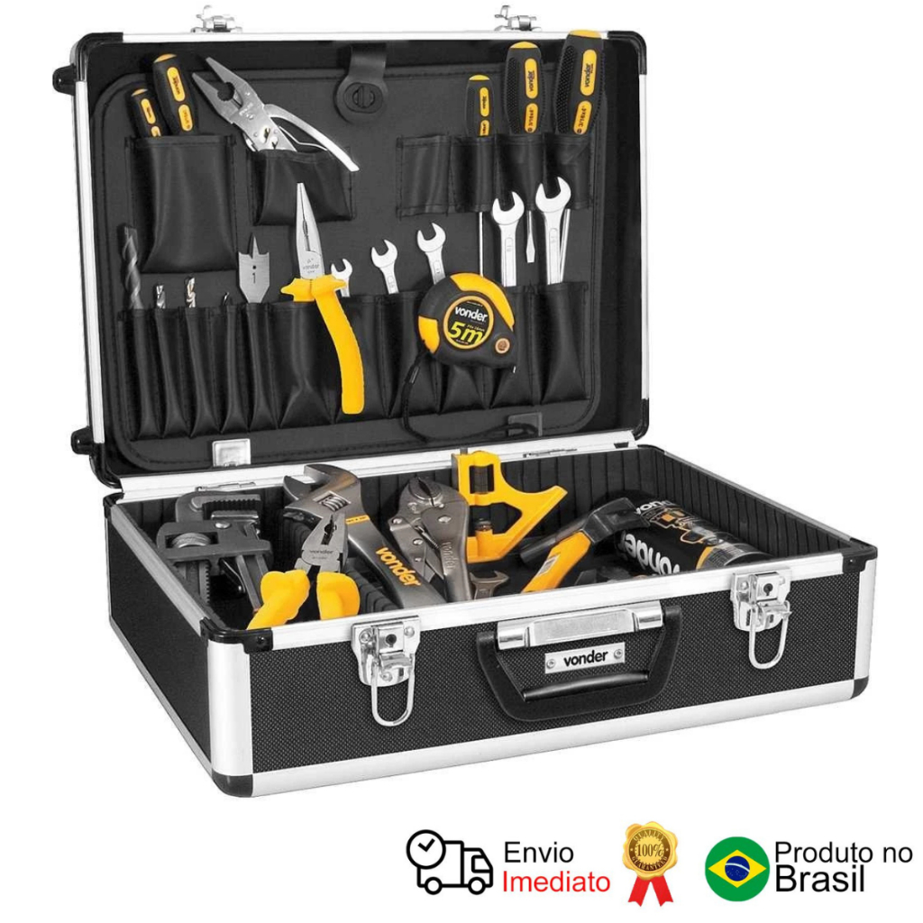 Maleta Ferramentas 455x330x152 Preta Mfv 931 Vonder