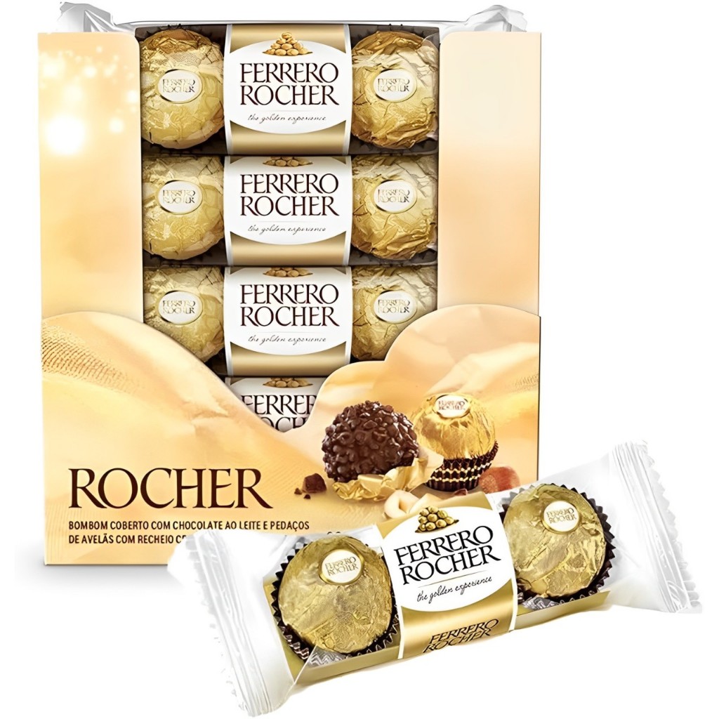 Caixa de Bombom C/48 Unidades – Ferrero Rocher Caixa de Bombom C/48 Unidades – Ferrero Rocher