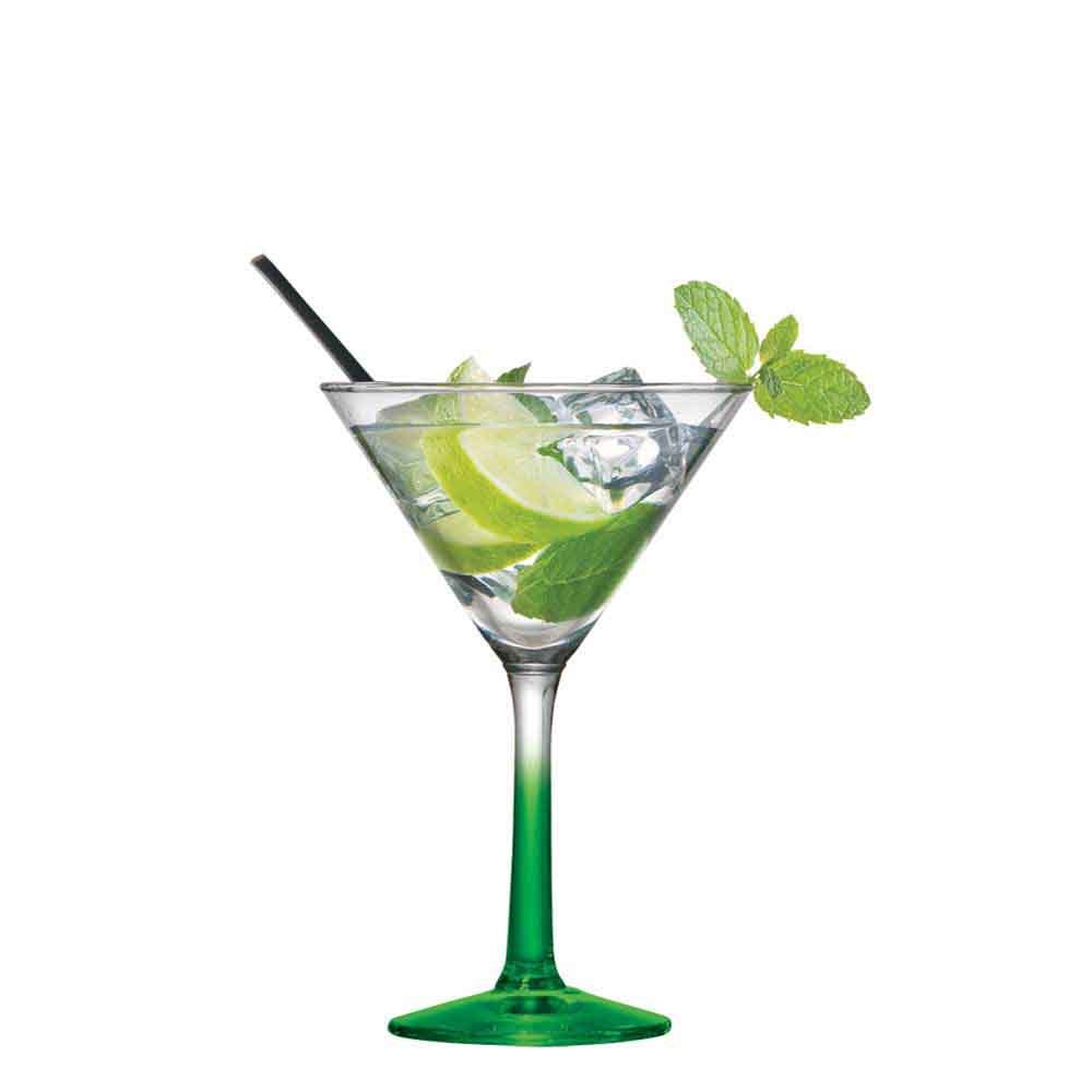 Taça de Vidro Haste Verde Martini Para Drink 225ml – Ruvolo Taça de Vidro Haste Verde Martini Para Drink 225ml – Ruvolo
