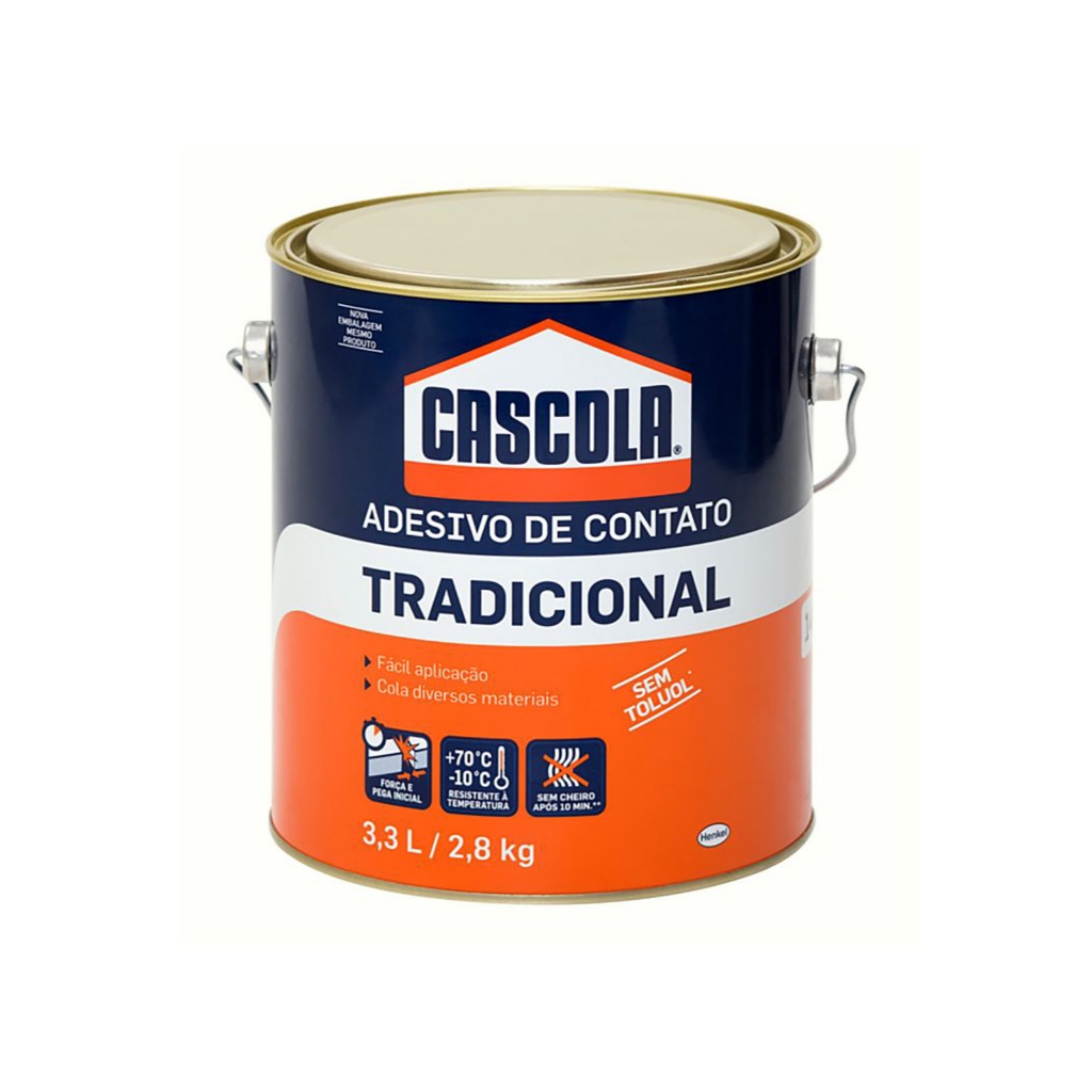 Adesivo De Contato Cola de Sapateiro Tradicional Cascola 2,8kg Henkel Adesivo De Contato Cola de Sapateiro Tradicional Cascola 2,8kg Henkel