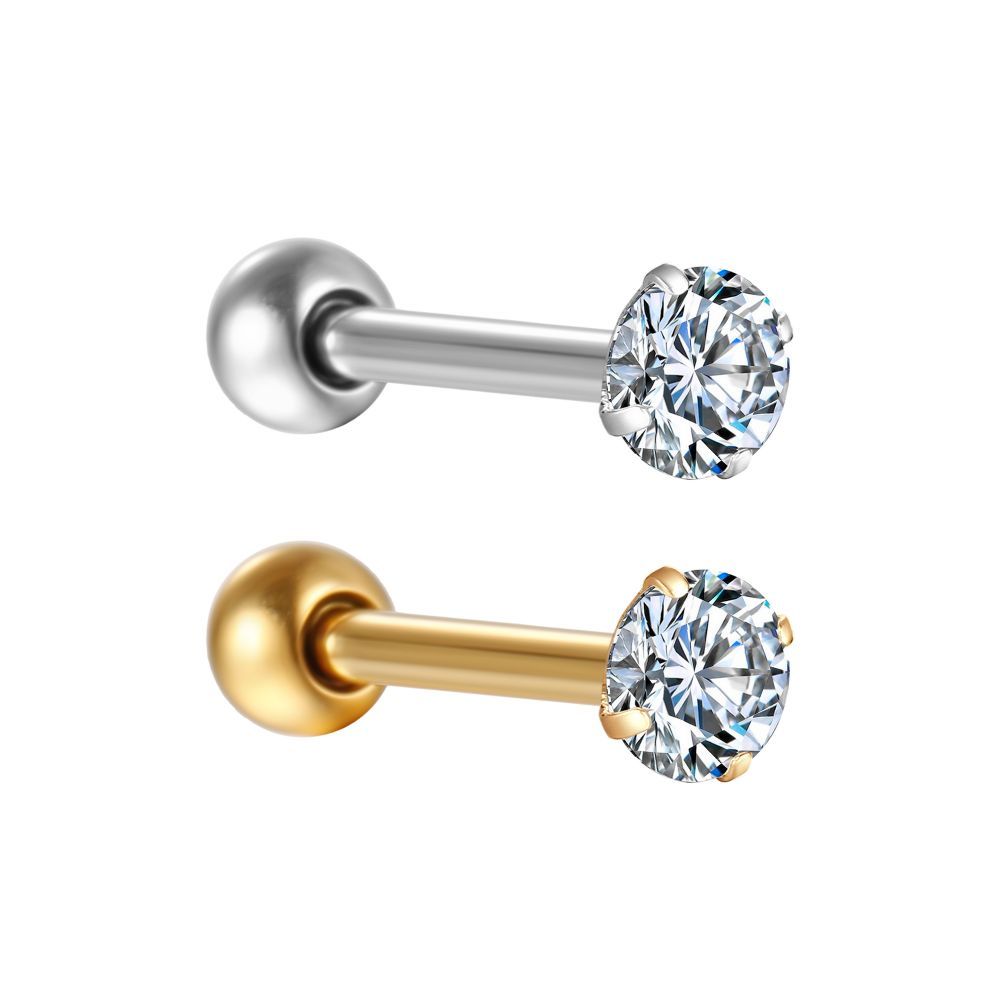 Piercing Microbell Reto Aço Cirúrgico Zircônia Cravejada Redonda Helix Flat Conch Tragus Lóbulo Piercing Microbell Reto Aço Cirúrgico Zircônia Cravejada Redonda Helix Flat Conch Tragus Lóbulo