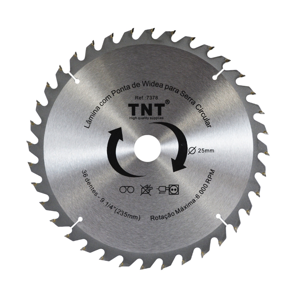 Lamina de serra circular manual 9″x25mm 235x25mm 36, 48 ou 60 dentes Lamina de serra circular manual 9″x25mm 235x25mm 36, 48 ou 60 dentes