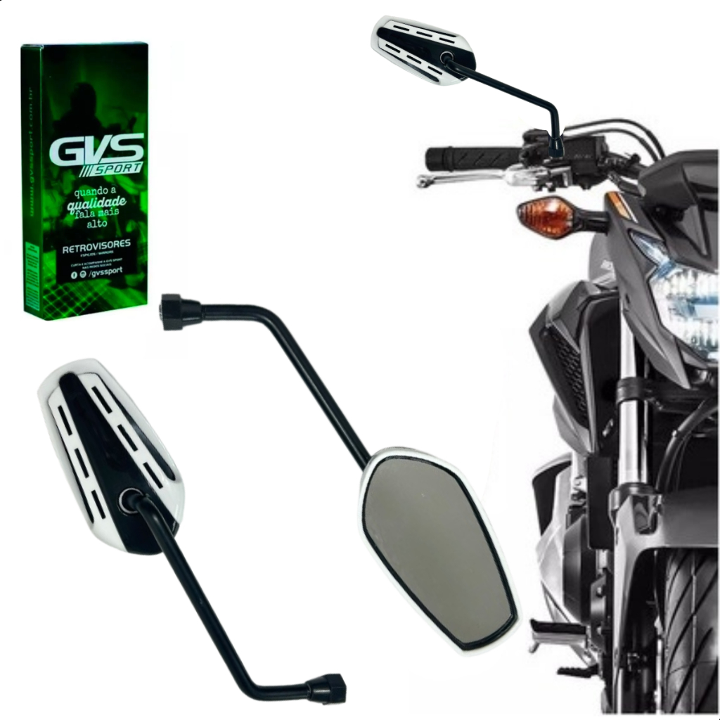 Retrovisor Moto Gvs Gtx Lente Plana Diversas Cores Retrovisor Moto Gvs Gtx Lente Plana Diversas Cores