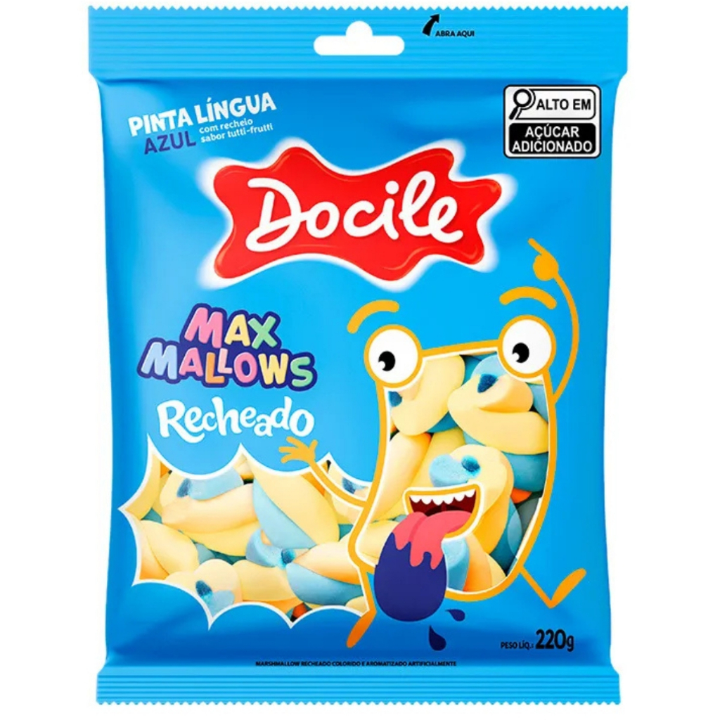 Marshmallow Twist Recheado Pinta Língua 220g – Docile Marshmallow Twist Recheado Pinta Língua 220g – Docile