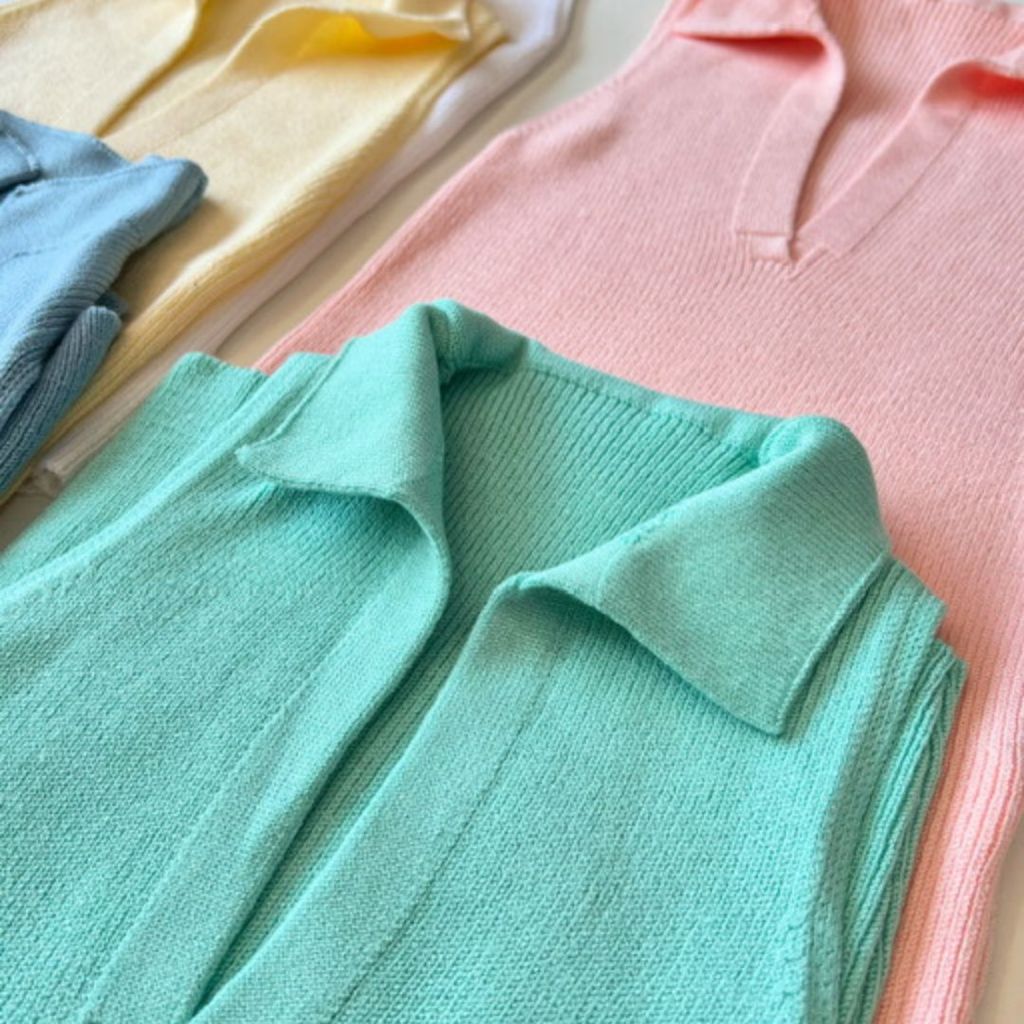 Blusa Regata Feminina Polo Tricot Modal Elegante Blusa Regata Feminina Polo Tricot Modal Elegante