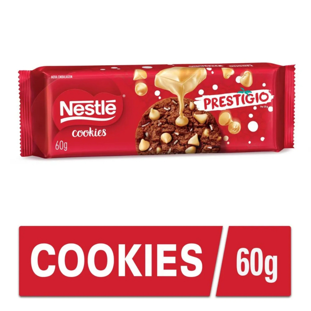 Cookies Prestígio Gotas Chocolate Branco 60g Nestlé