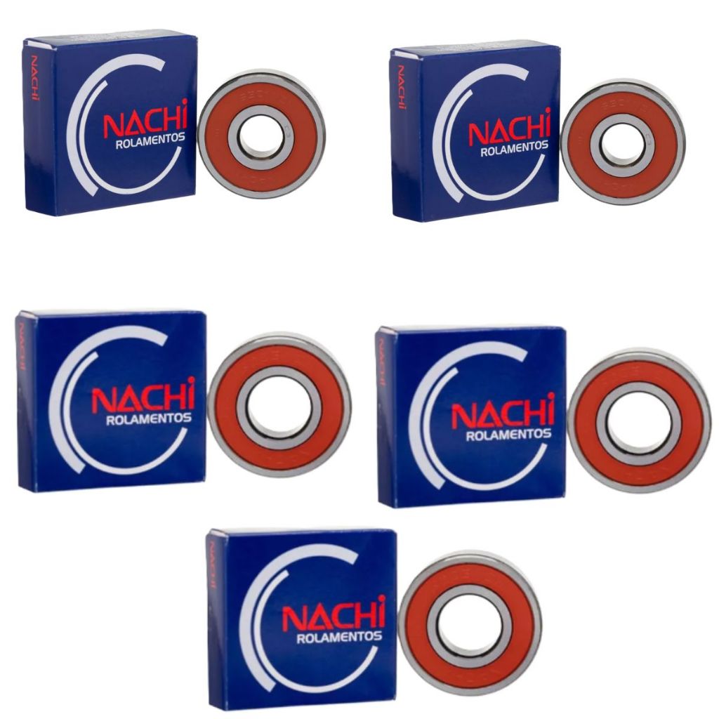 Kit Rolamentos Roda Cb 300R 2009-2015 (Freio A Disco) Nachi 05 Peças Kit Rolamentos Roda Cb 300R 2009-2015 (Freio A Disco) Nachi 05 Peças