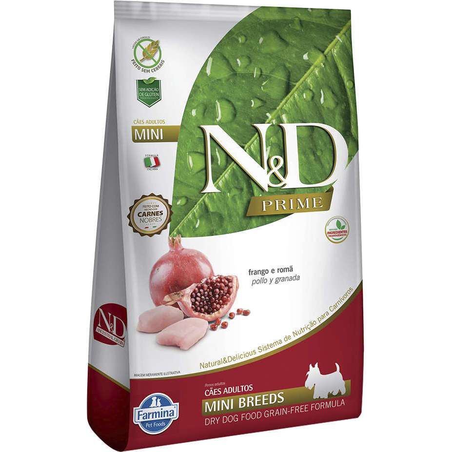 N&D Prime Cães Adulto Mini Frango Romã 10kg N&D Prime Cães Adulto Mini Frango Romã 10kg