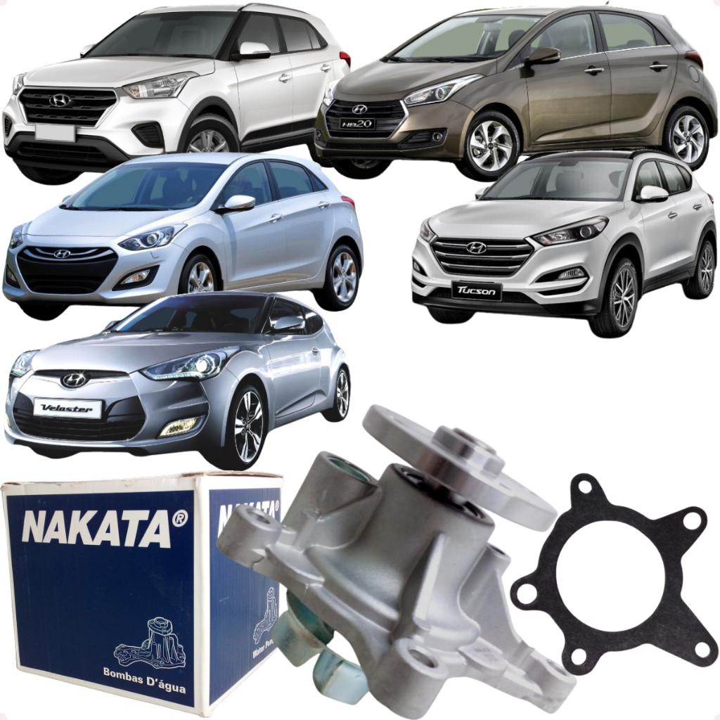 Bomba De Água Creta Hb20 I30 Tucson Veloster Cerato Soul 1.6 16v Nakata