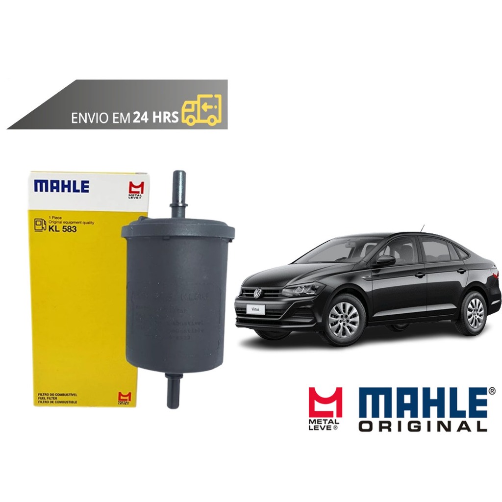 Filtro de Combustível Volkswagen Virtus todos de 2018 a 2024 Original Mahle Metal leve Filtro de Combustível Volkswagen Virtus todos de 2018 a 2024 Original Mahle Metal leve