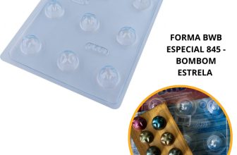 Forma BWB Com Silicone (3 partes)Cód. 845 - Bombom Estrela 10g. Para Festas Trufas