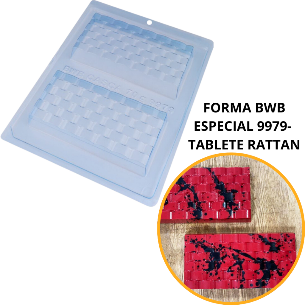 1~4 Forma BWB Com Silicone (3 partes) Chocolate Cód.9979- Tablete Rattan250g. Barra Recheada Gourmet (CHOCO) 1~4 Forma BWB Com Silicone (3 partes) Chocolate Cód.9979- Tablete Rattan250g. Barra Recheada Gourmet (CHOCO)