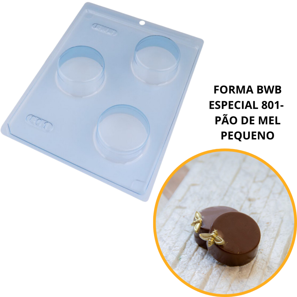 1~4 Forma BWB com silicone (3 partes) cod 801 – Pão de Mel Pequeno 80 g (CHOCO) 1~4 Forma BWB com silicone (3 partes) cod 801 – Pão de Mel Pequeno 80 g (CHOCO)