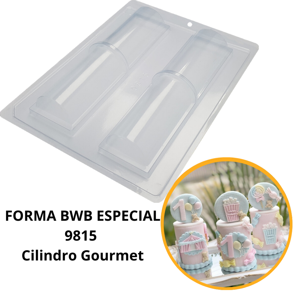 1~4 FORMA BWB COM SILICONE (3 PARTES) CÓD.:9815 – CILINDRO GOURMET 43g PARA CHOCOLATE, BOMBOM E CONFEITARIA. (CHOCO) 1~4 FORMA BWB COM SILICONE (3 PARTES) CÓD.:9815 – CILINDRO GOURMET 43g PARA CHOCOLATE, BOMBOM E CONFEITARIA. (CHOCO)