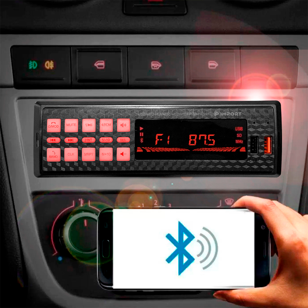Aparelho Som Automotivo Radio Carro Bluetooth Pendrive Sd Rádio Fm Am Usb Aparelho Som Automotivo Radio Carro Bluetooth Pendrive Sd Rádio Fm Am Usb