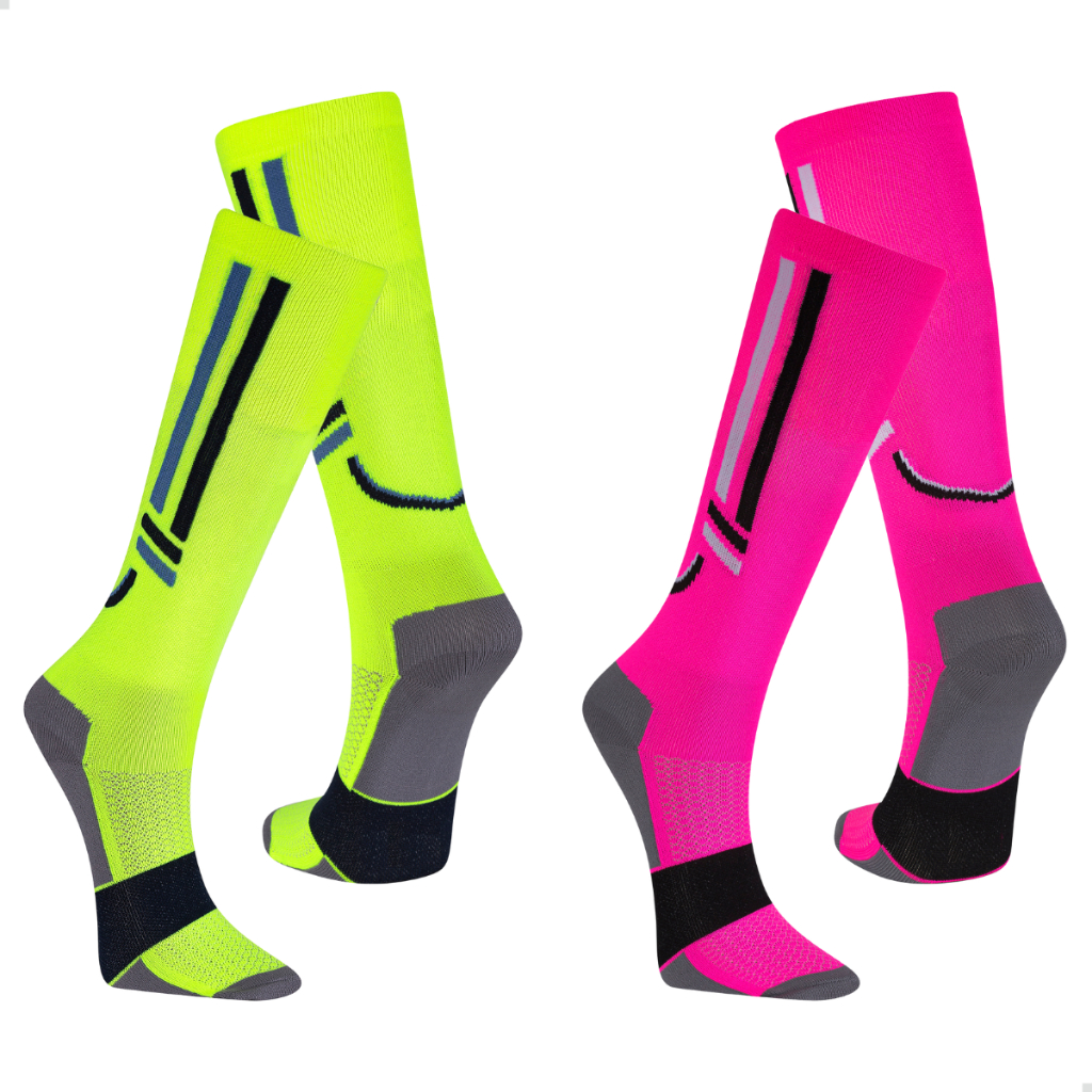 Kit 2 Pares Meia Poliamida Compressão Alta Esportivas Ciclismo Corrida Ortopédica Varizes Masculina Kit 2 Pares Meia Poliamida Compressão Alta Esportivas Ciclismo Corrida Ortopédica Varizes Masculina