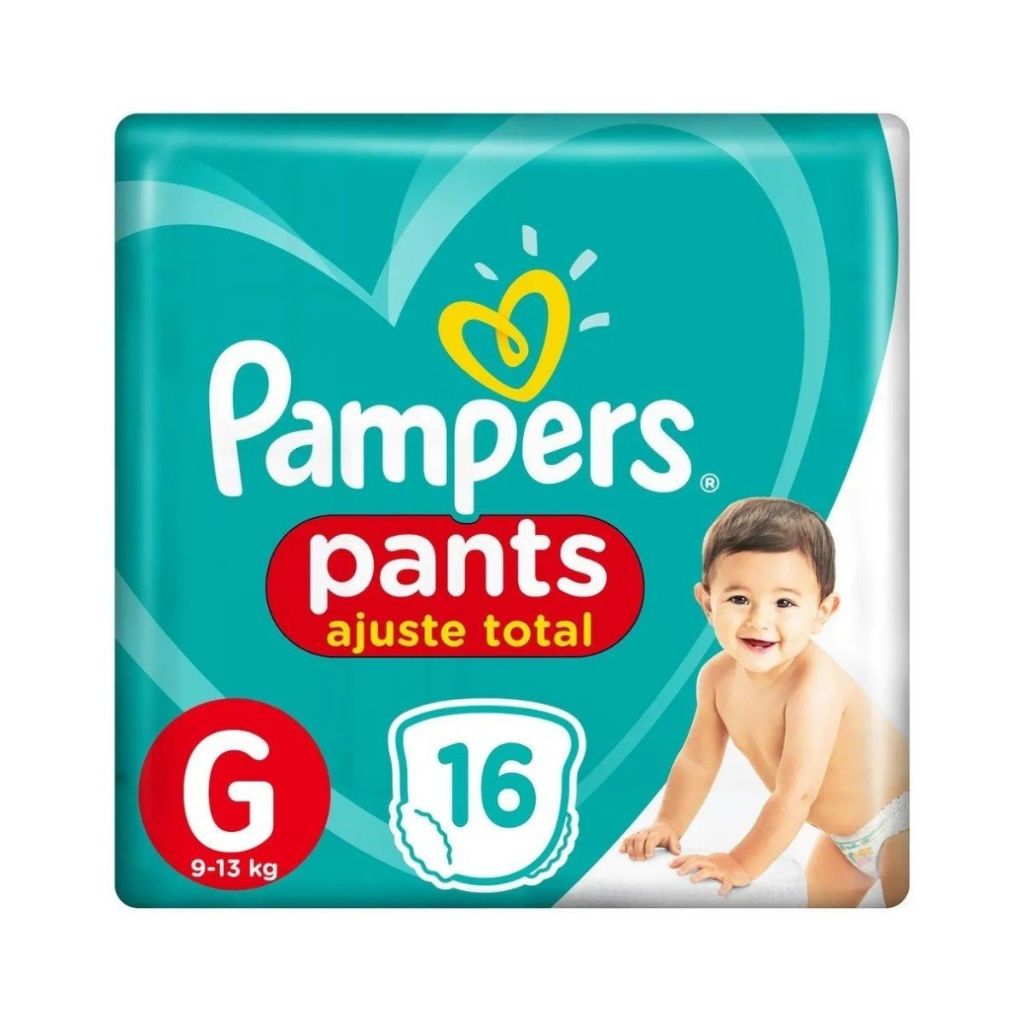 Fralda Infantil Pampers Pants Ajuste Total G Com 16 Unidades Fralda Infantil Pampers Pants Ajuste Total G Com 16 Unidades