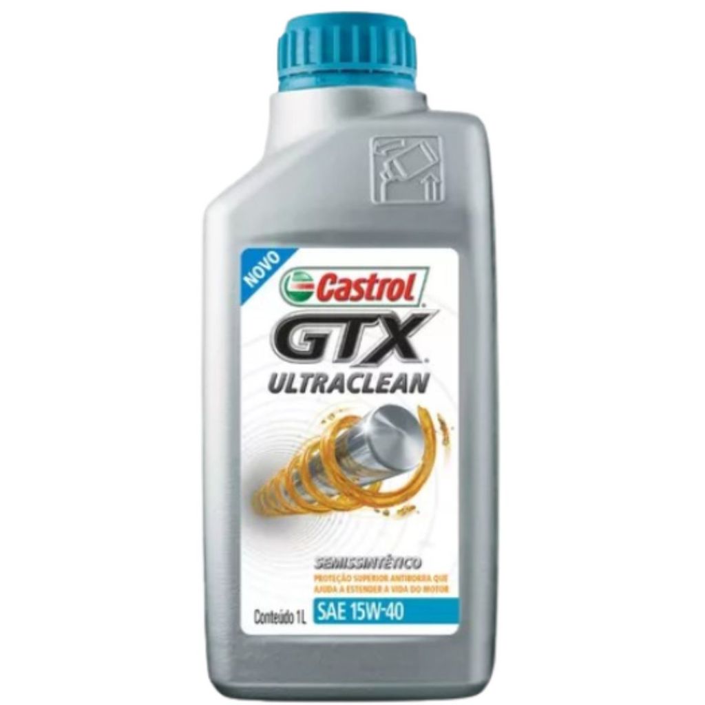 1 Litro Oleo De Motor Semisintético 15w40 Castrol Gtx Ultraclean API SL 1 Litro Oleo De Motor Semisintético 15w40 Castrol Gtx Ultraclean API SL