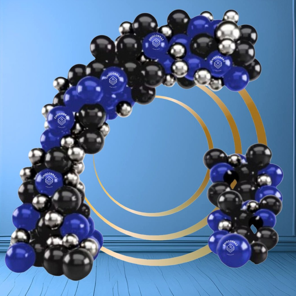 Kit 125 Balões Azul 7”+ Preto 7”+ Prata Metalizado 5” – Balão Bexiga Liso/Cromado Para Festas KIT04 Kit 125 Balões Azul 7”+ Preto 7”+ Prata Metalizado 5” – Balão Bexiga Liso/Cromado Para Festas KIT04