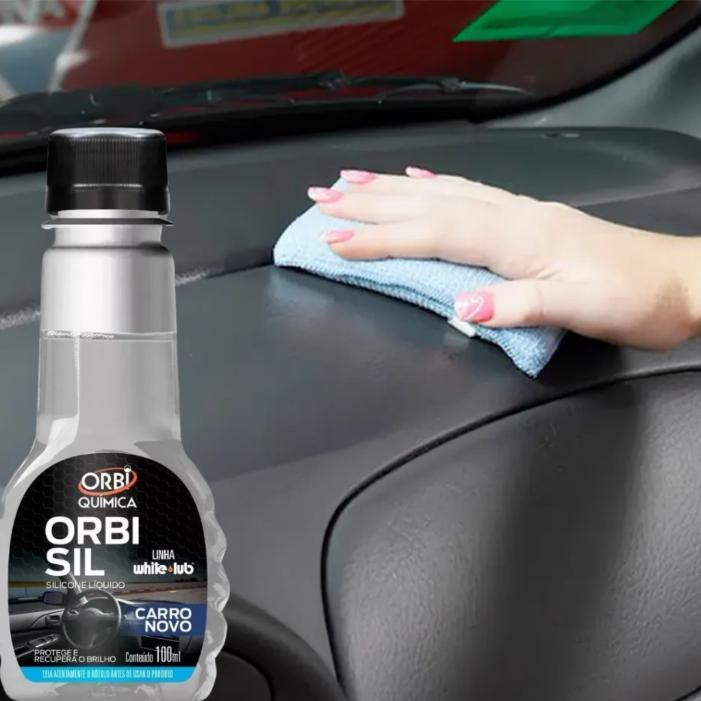 Silicone Liquido Automotivo Incolor Para Painel Plásticos Frisos Laterais Consoles Orbi Sil 100ML Silicone Liquido Automotivo Incolor Para Painel Plásticos Frisos Laterais Consoles Orbi Sil 100ML