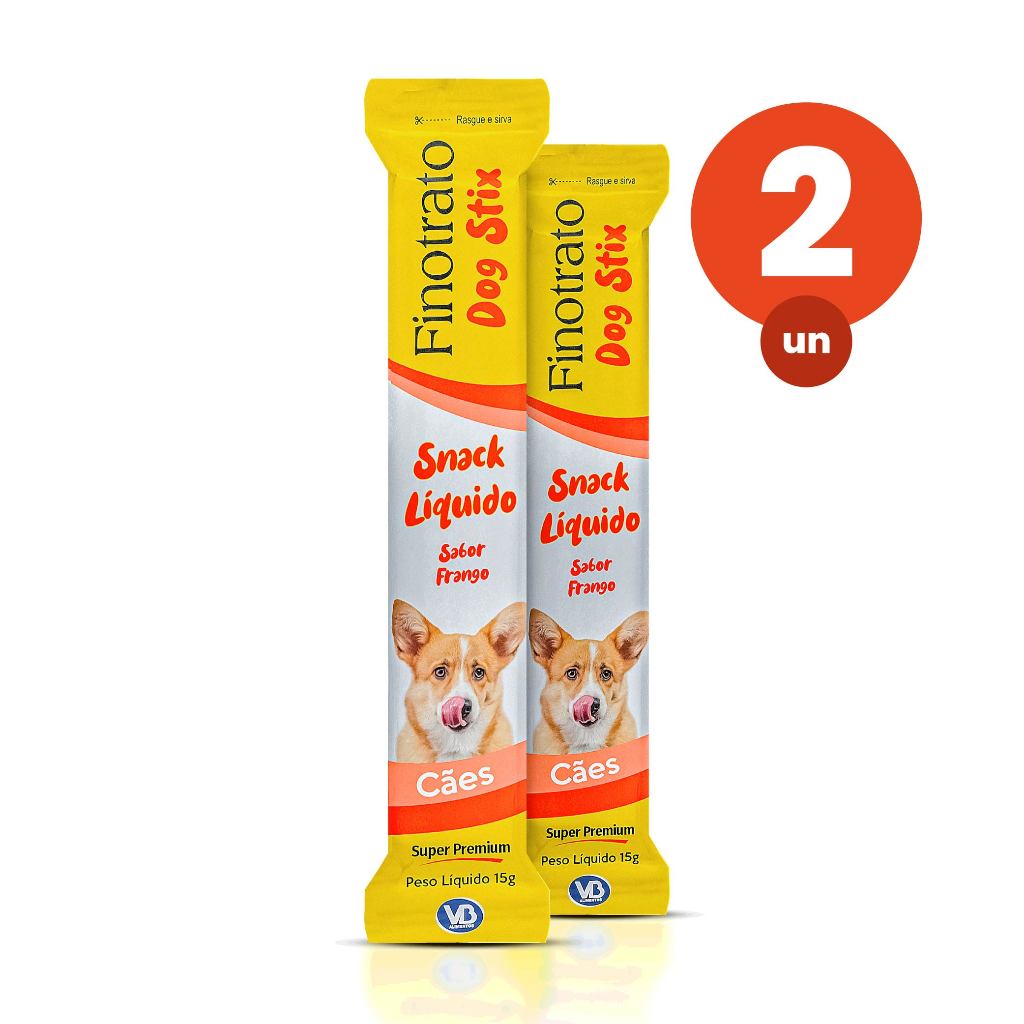 Kit 2 Dog Stix Petisco para Cães Super Premium Sabor Frango 15g Finotrato Kit 2 Dog Stix Petisco para Cães Super Premium Sabor Frango 15g Finotrato