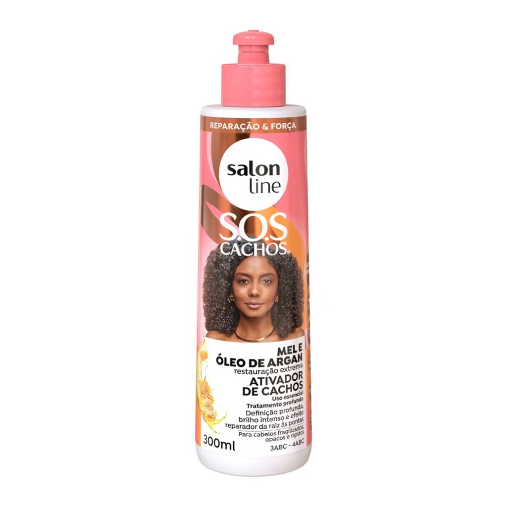 Ativador de Cachos SOS Cachos Mel Cachos Intensos Salon Line 300ml Ativador de Cachos SOS Cachos Mel Cachos Intensos Salon Line 300ml