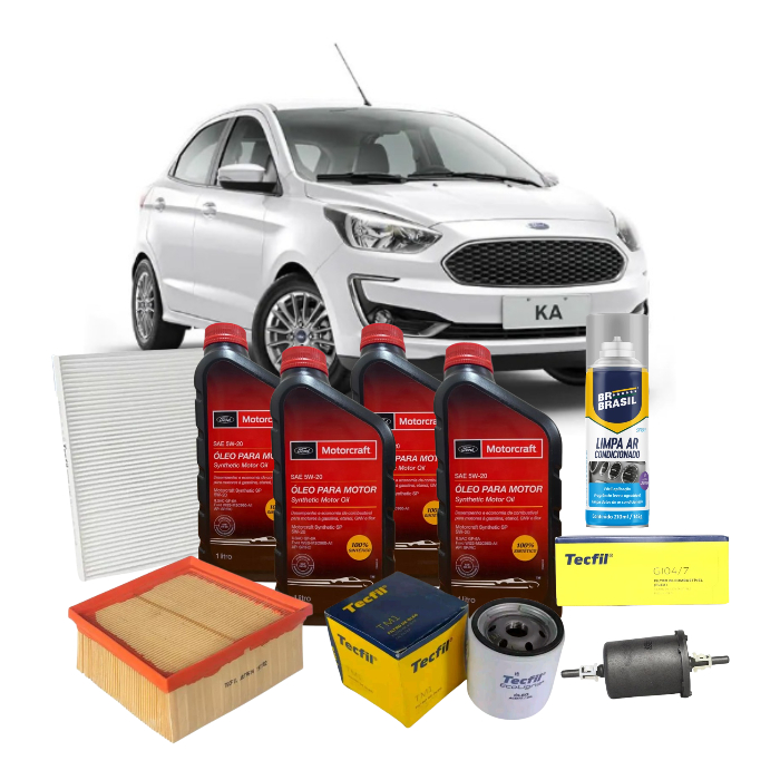 Kit Revisão Ford Ka 1.0 1.5 5w20 FORD Motorcraft 100% Sintetico Original+Todos os Filtros Kit Revisão Ford Ka 1.0 1.5 5w20 FORD Motorcraft 100% Sintetico Original+Todos os Filtros