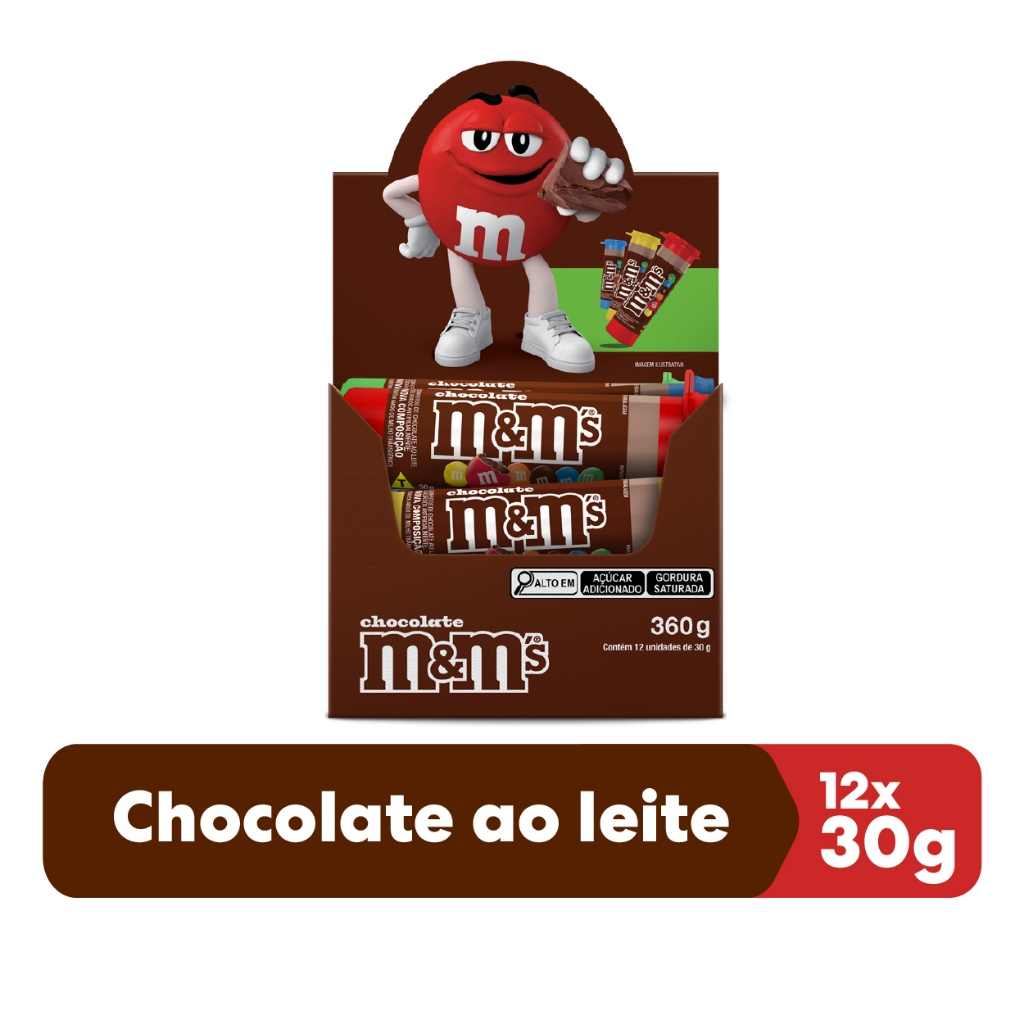 Chocolate M&M’S Ao Leite Tubo 12 Unidades de 30g Chocolate M&M’S Ao Leite Tubo 12 Unidades de 30g