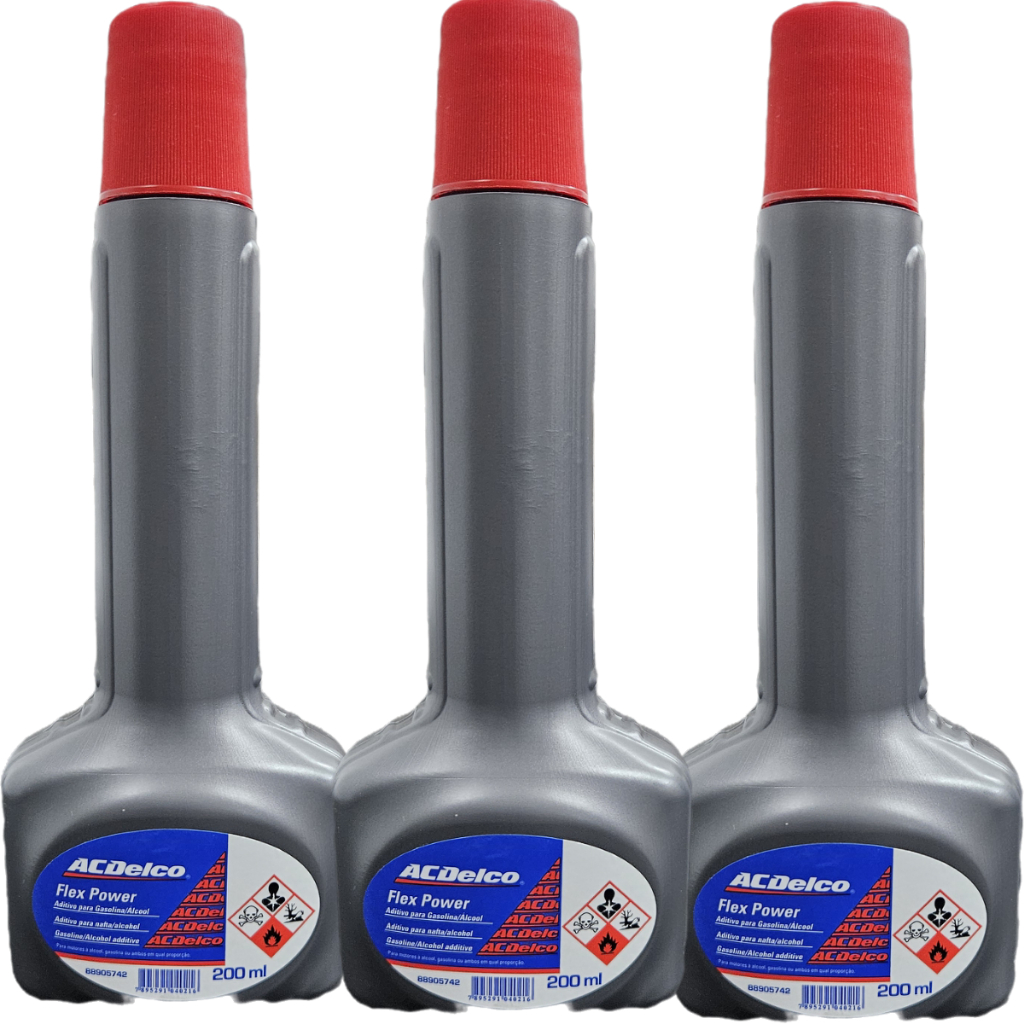 Kit 3 Aditivos de Combustível Flexpower Universal 200ml Acdelco 88905742 Kit 3 Aditivos de Combustível Flexpower Universal 200ml Acdelco 88905742