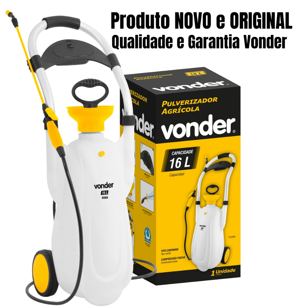 Pulverizador Agricola Tipo Carrinha 16 Litros Com Jato Regulavel Vonder Pulverizador Agricola Tipo Carrinha 16 Litros Com Jato Regulavel Vonder