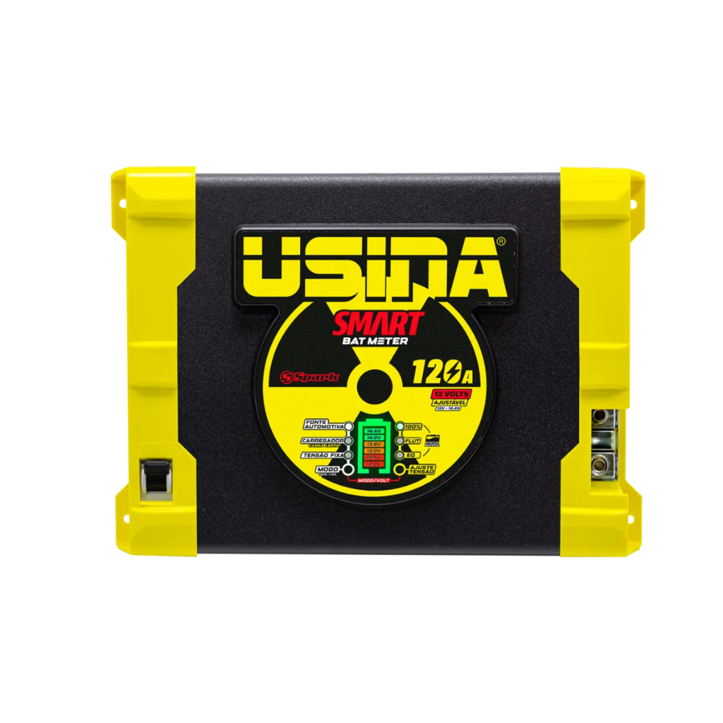 Fonte e Carregador Automotivo Usina Bat Meter 120A 12V Fonte e Carregador Automotivo Usina Bat Meter 120A 12V