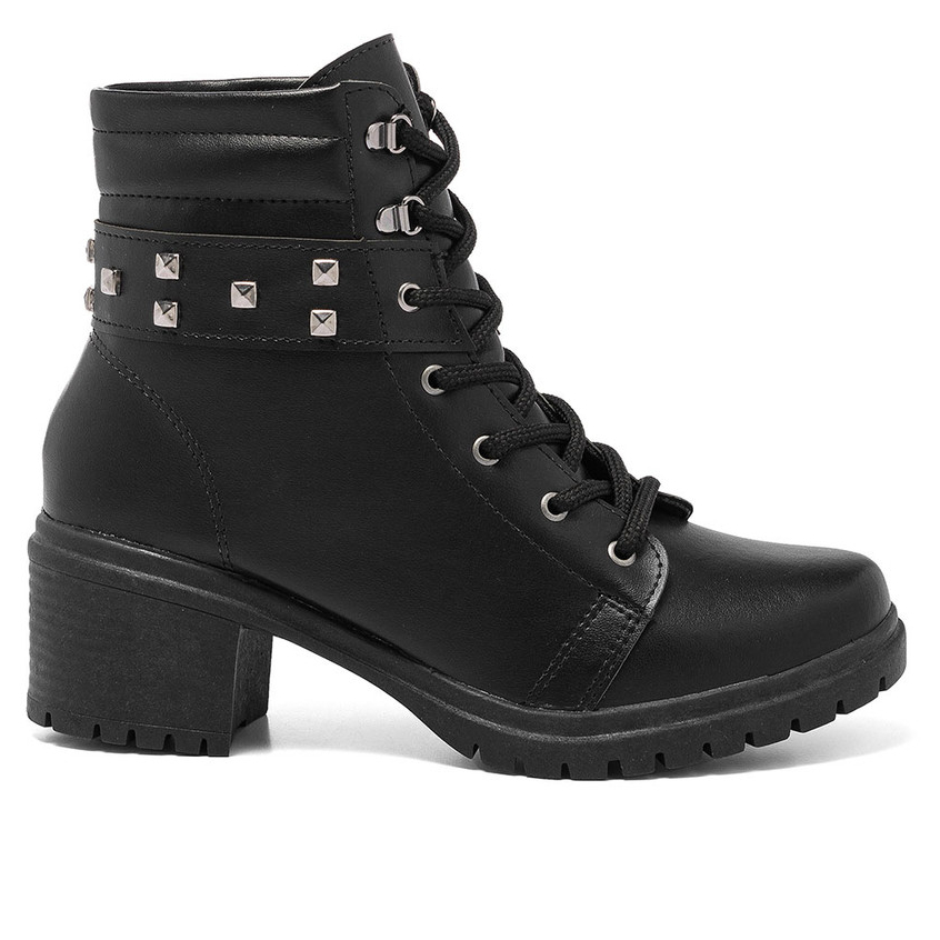 Coturno Feminino Stessy Shoes Bota Cano Curto Salto Baixo Tratorada Fashion Confortável Inverno Coturno Feminino Stessy Shoes Bota Cano Curto Salto Baixo Tratorada Fashion Confortável Inverno