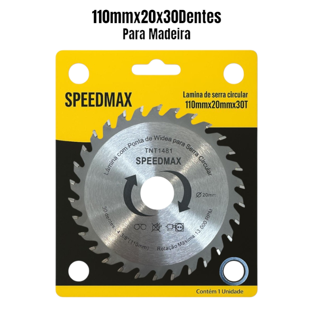 Disco de Serra Circular 110mm 30 Dentes para Madeira – Uso em Serra Mármore Disco de Serra Circular 110mm 30 Dentes para Madeira – Uso em Serra Mármore
