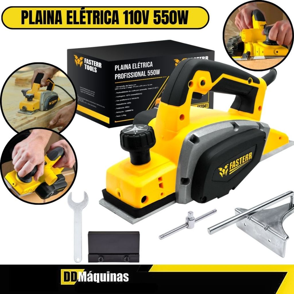 Plaina Elétrica Manual 550W 110V FST041 – Fasterr Plaina Elétrica Manual 550W 110V FST041 – Fasterr