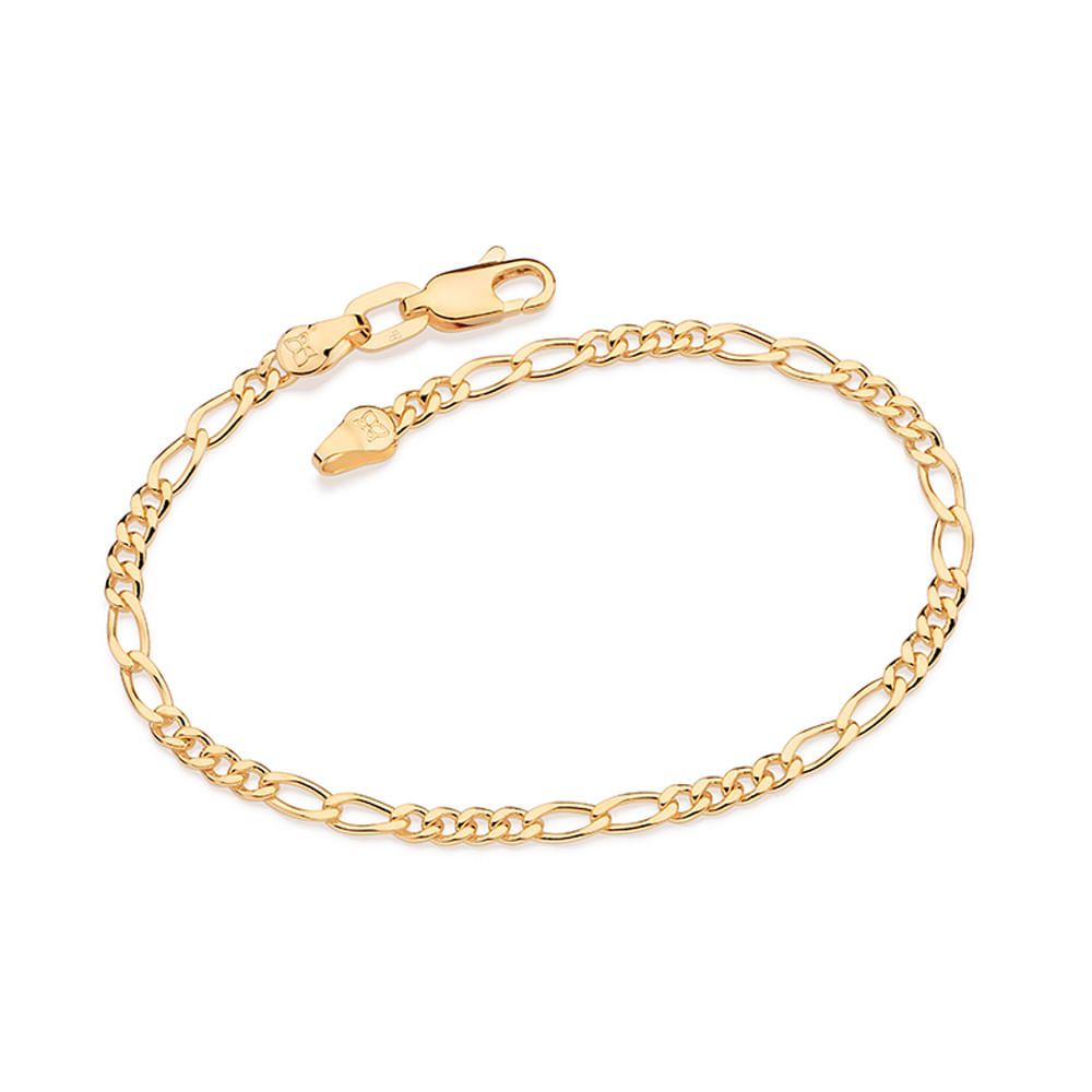 Pulseira Masculina Rommanel Fio Alternado 4×2 0,80 Laminado 18/19 cm 550052 Pulseira Masculina Rommanel Fio Alternado 4×2 0,80 Laminado 18/19 cm 550052