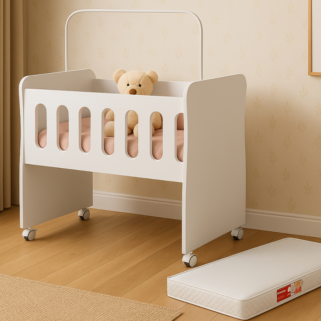 Mini Berço Badside 2x 1 colchao Trocador para Quarto de Bebê Compacto e Portátil para Recém Nascido Mini Berço Badside 2x 1 colchao Trocador para Quarto de Bebê Compacto e Portátil para Recém Nascido