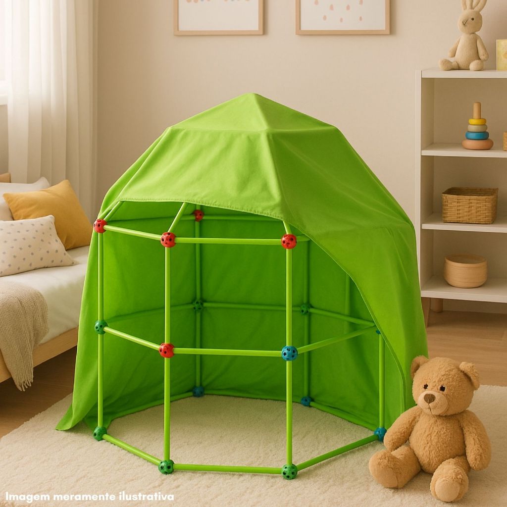 Barraca Infantil Cabana Multi Montagens Cabaninha Tenda Casinha Menino Menina Barraca Infantil Cabana Multi Montagens Cabaninha Tenda Casinha Menino Menina