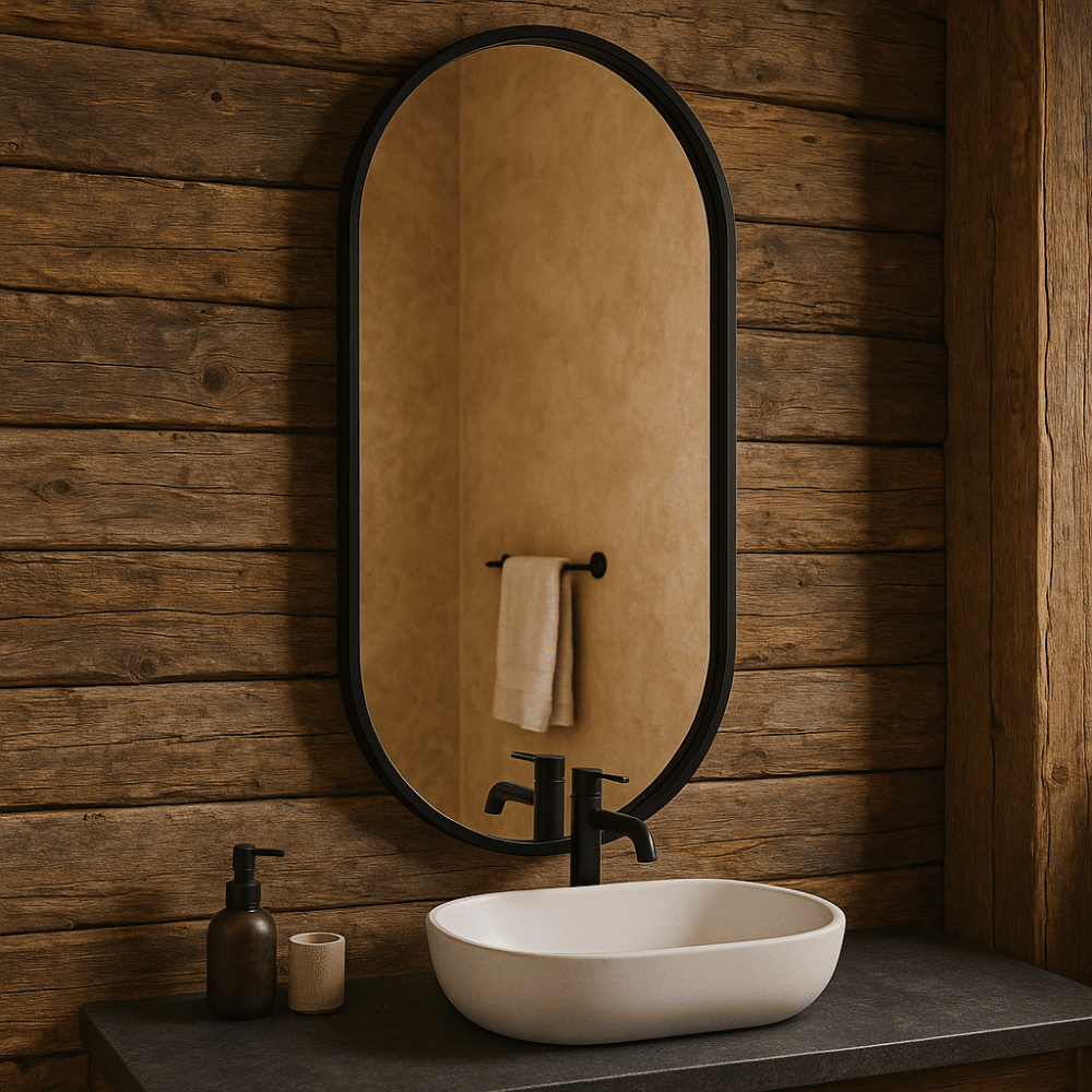 Espelho Lopazzi Oval Decorativo Grande Com Moldura de Alumínio 80x50cm Para Banheiro Quarto Sala Espelho Lopazzi Oval Decorativo Grande Com Moldura de Alumínio 80x50cm Para Banheiro Quarto Sala