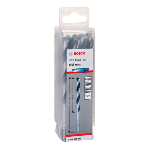 Broca Aço Rápido HSS-PointTeQ Bosch 8mm 10×1