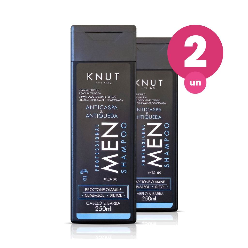 Kit 2 Shampoo Knut Men Anticaspa 250ml Kit 2 Shampoo Knut Men Anticaspa 250ml