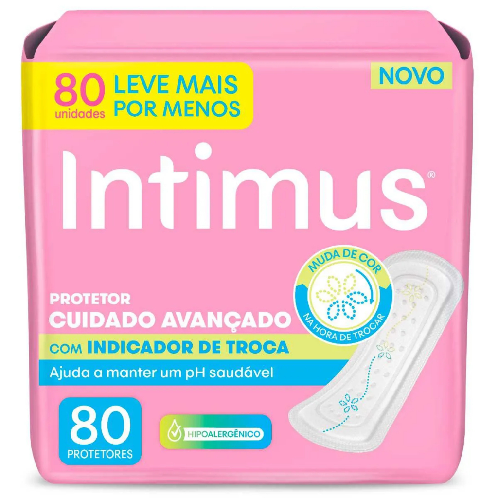 Protetor Diário Intimus Cuidado Avançado Sem Abas 80 Unidades Protetor Diário Intimus Cuidado Avançado Sem Abas 80 Unidades