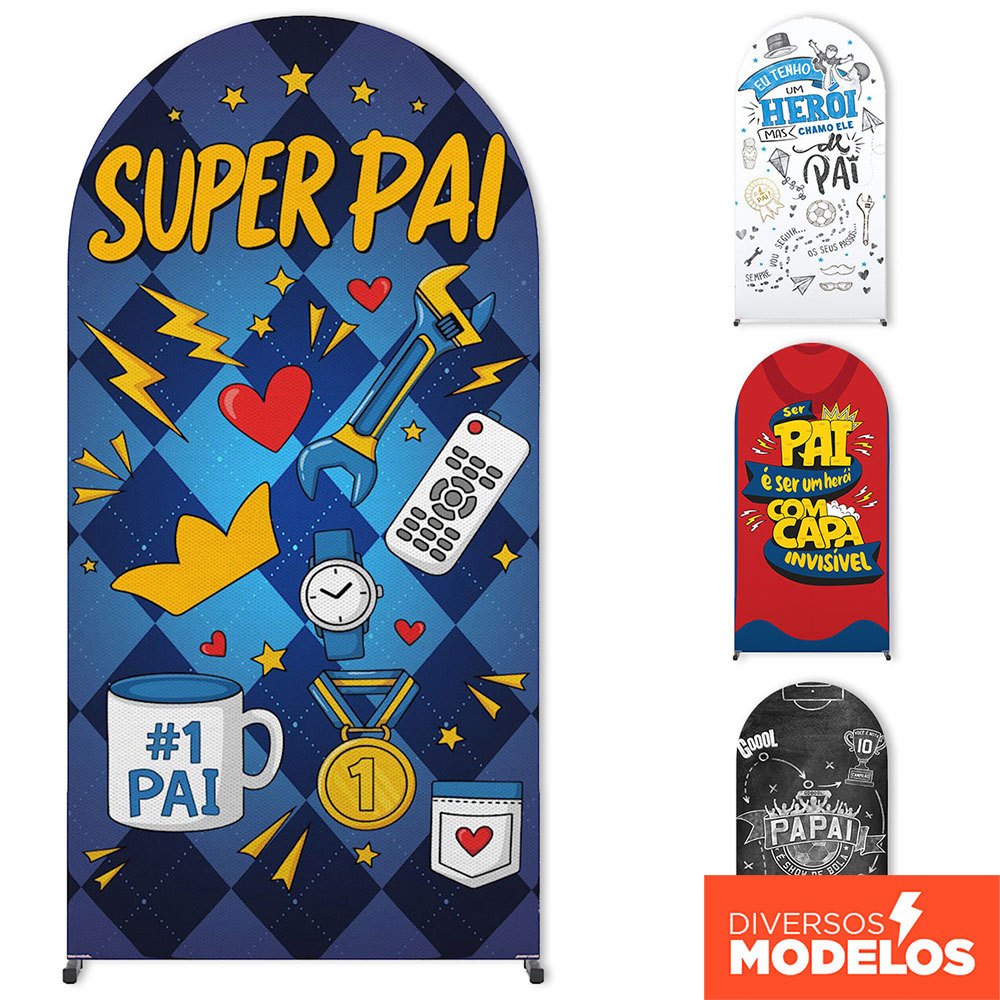 Painel Romano Dia dos Pais 2x1m Veste Fácil Tecido Sublimado 3d Decorativo C/Elástico Painel Romano Dia dos Pais 2x1m Veste Fácil Tecido Sublimado 3d Decorativo C/Elástico