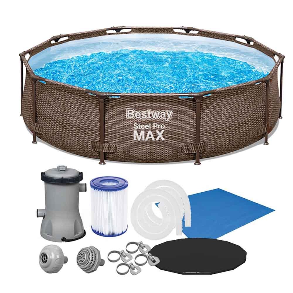Piscina Estrutural 4678L Circular Deluxe + Filtro 110V ou 220V + Capa + Forro Bestway Piscina Estrutural 4678L Circular Deluxe + Filtro 110V ou 220V + Capa + Forro Bestway