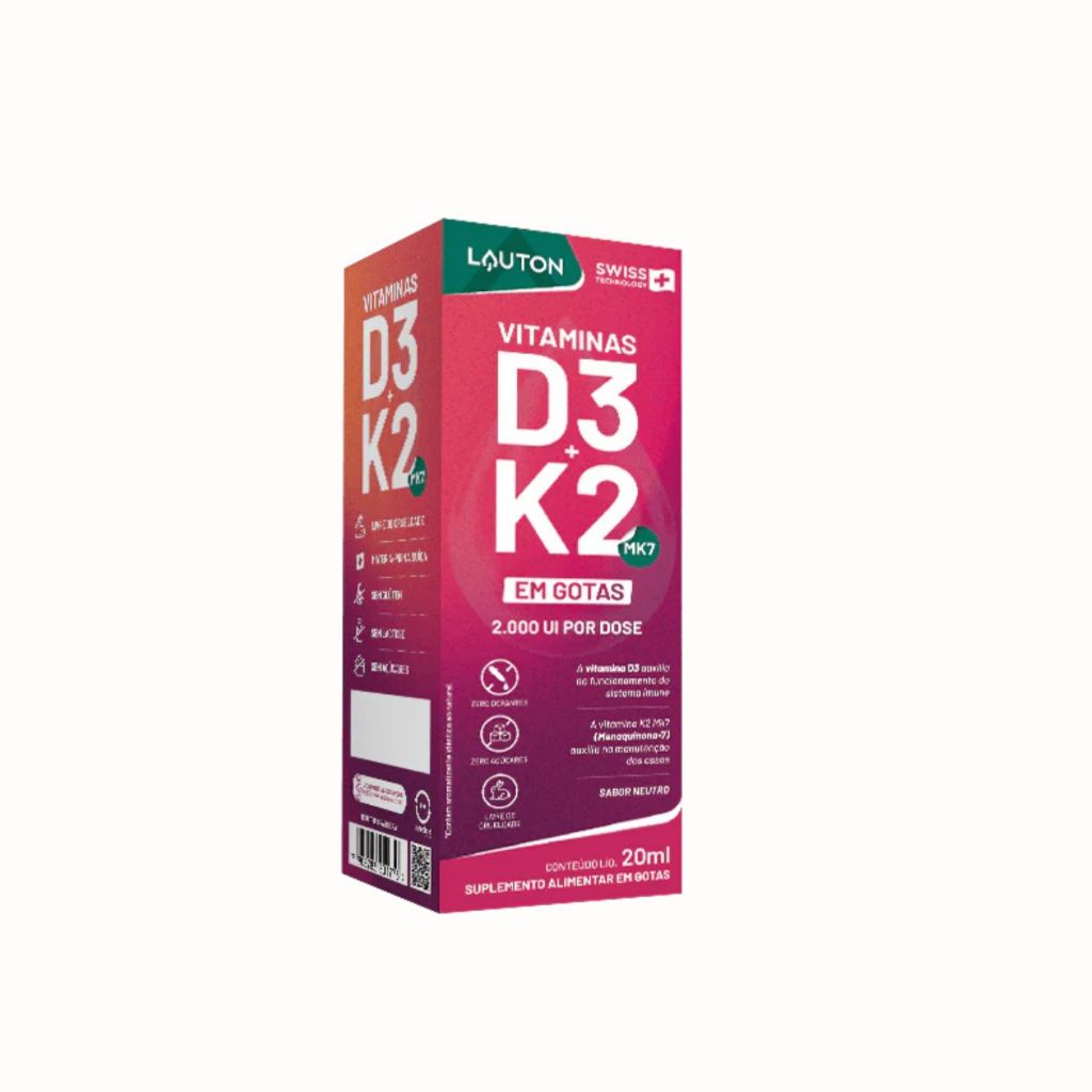 Vitamina D3 + K2 em Gotas – 20ml | Lauton Vitamina D3 + K2 em Gotas – 20ml | Lauton