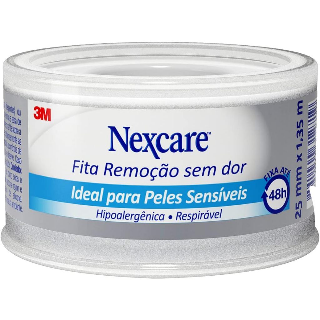 Fita Adesiva Nexcare Remoção sem Dor 25mm X 1.35m Fita Adesiva Nexcare Remoção sem Dor 25mm X 1.35m