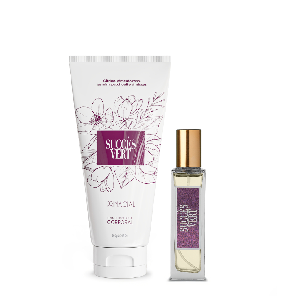 Kit Succès Vert Creme Hidratante 200g Perfume 30ml by Primacial Kit Succès Vert Creme Hidratante 200g Perfume 30ml by Primacial