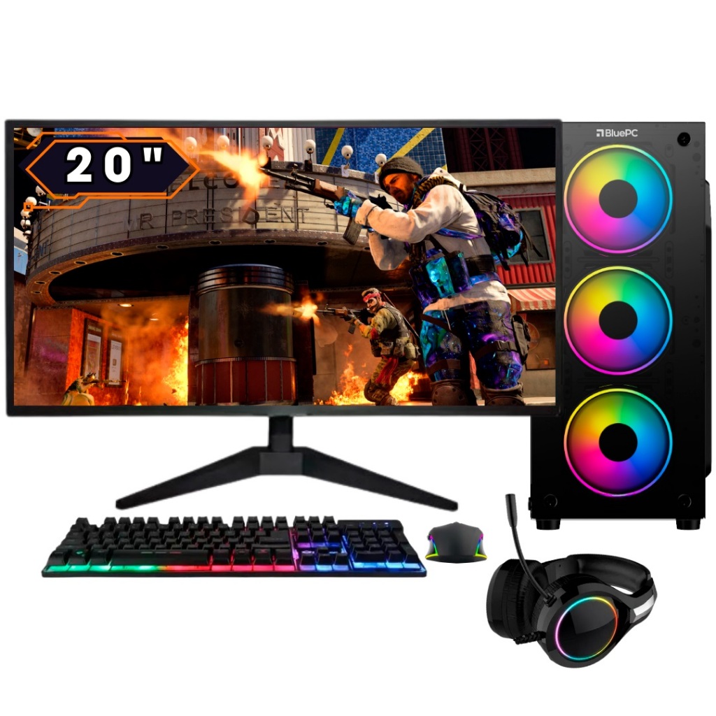 PC Gamer BluePC FIRE Ryzen 7 5700G, 32GB, Radeon VEGA, SSD 512GB, 500W, Monitor 20″ – PG2E-1028FI PC Gamer BluePC FIRE Ryzen 7 5700G, 32GB, Radeon VEGA, SSD 512GB, 500W, Monitor 20″ – PG2E-1028FI