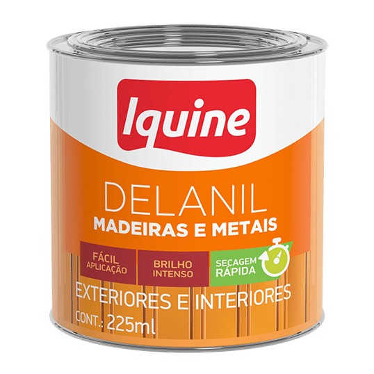 Esmalte Brilhante Iquine Delanil Madeiras e Metais 225ml Esmalte Brilhante Iquine Delanil Madeiras e Metais 225ml