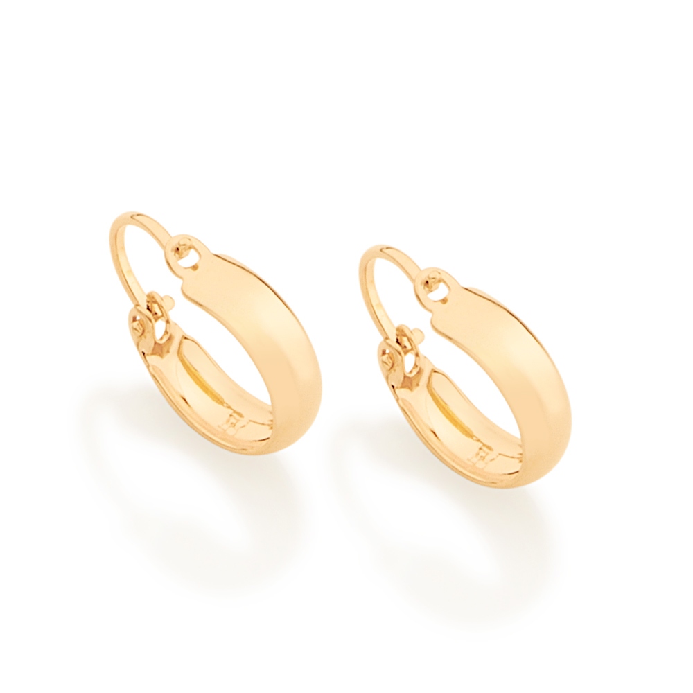 Argola Infantil Rommanel Dourada Hipoalergênica Banhada Ouro 18k 520763 Argola Infantil Rommanel Dourada Hipoalergênica Banhada Ouro 18k 520763